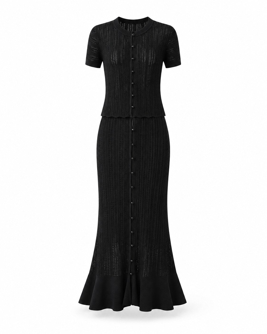 Vestido midi cola de pez de punto pointelle Sormiou