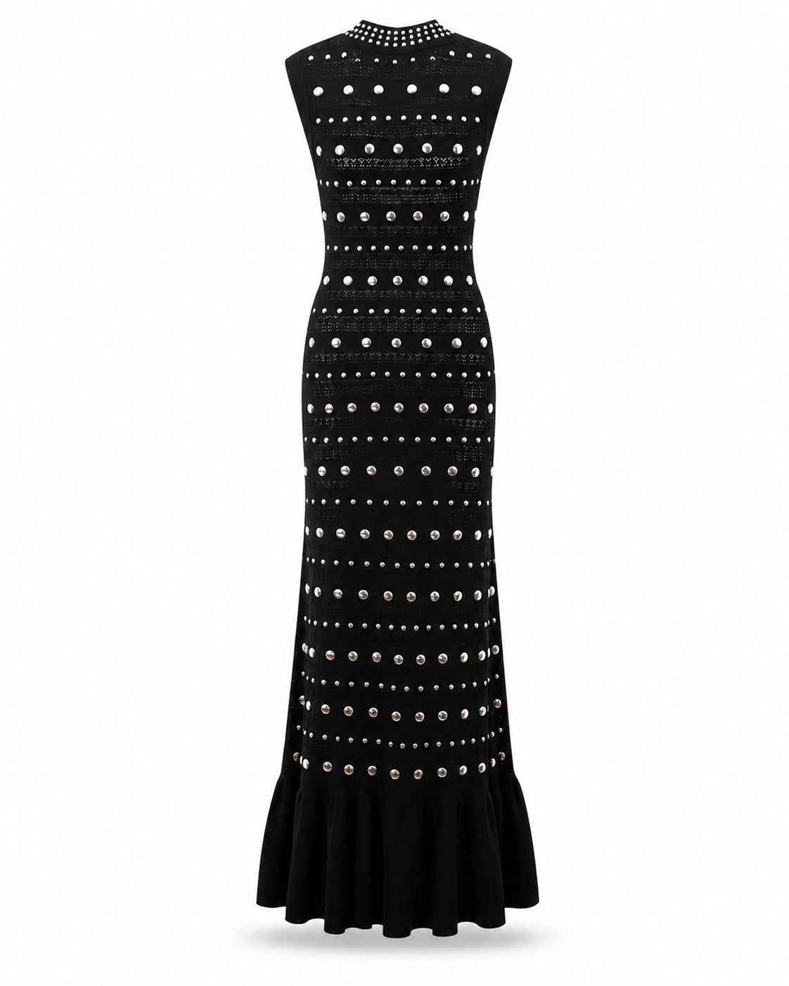 Frioul Black Pearl Fishtail Maxi Dress