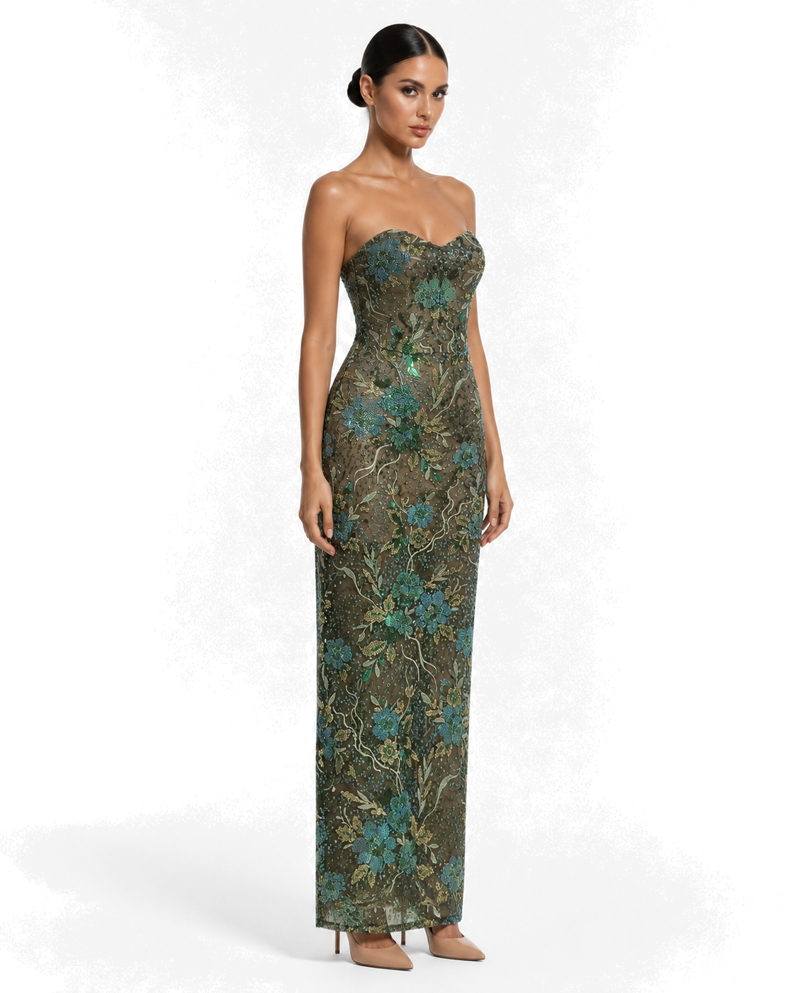 Vallauris Floral Gown