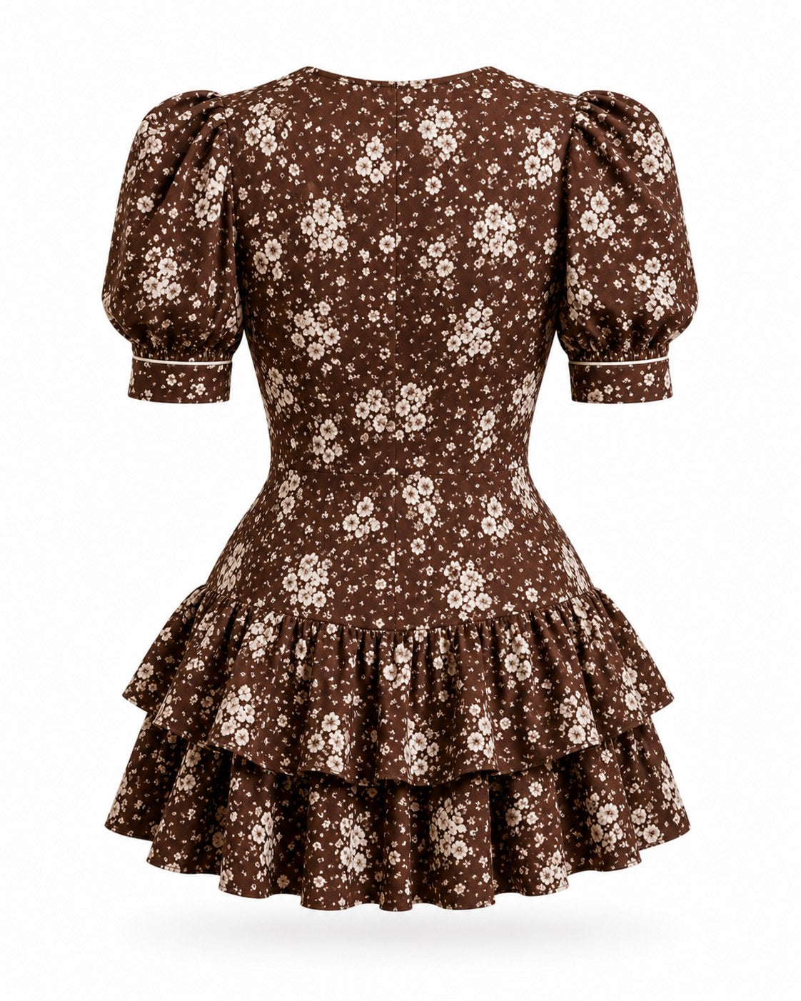 Gigaro Floral Puff Mini Dress