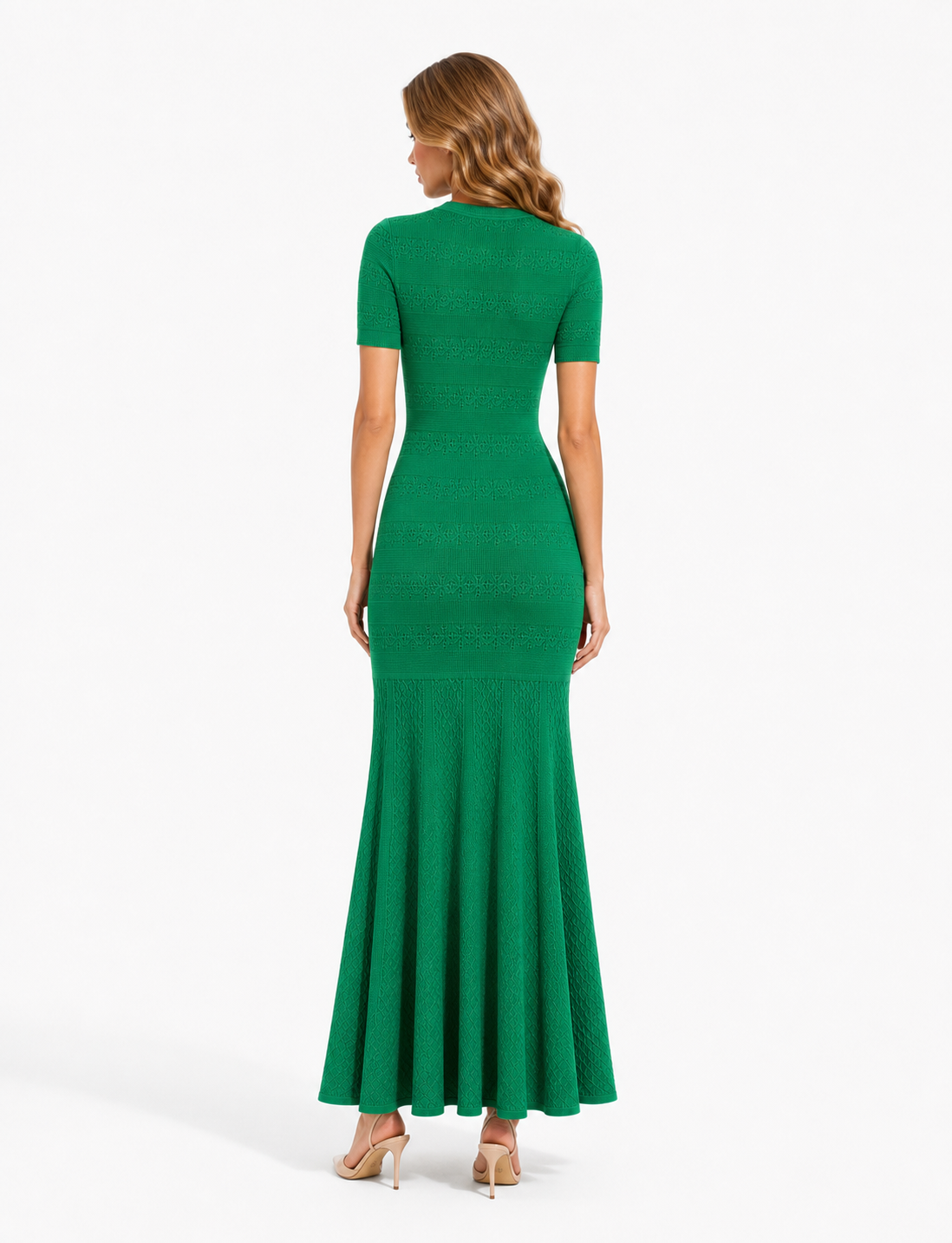 Mérindol Emerald Button Knit Maxi Dress