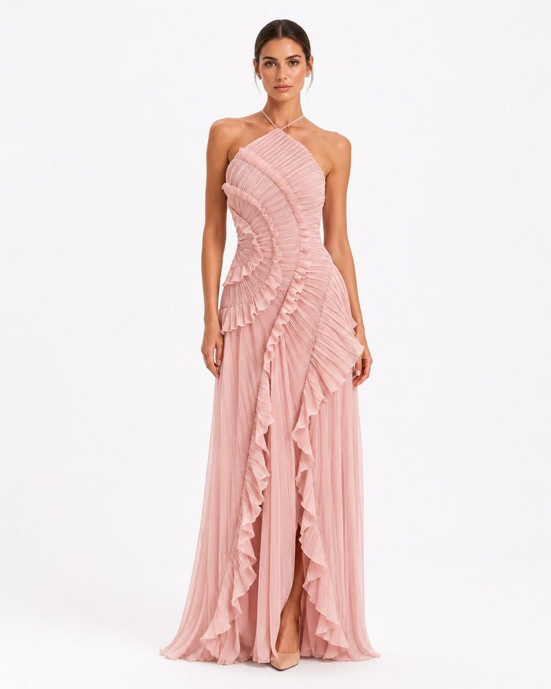 Trayas Cascade Gown on model