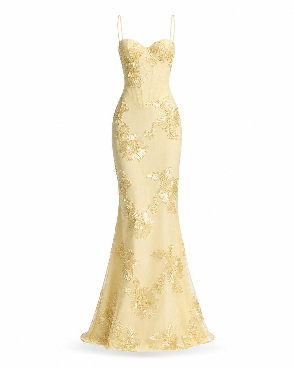 Brégançon Appliqué Gown