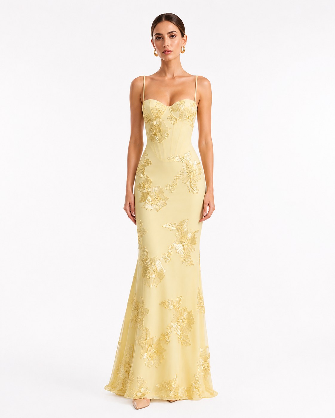Brégançon Appliqué Gown