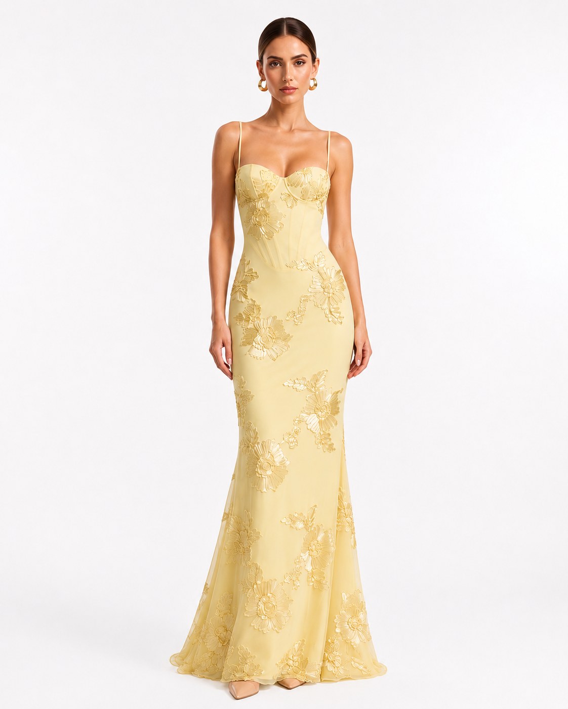 Brégançon Appliqué Gown