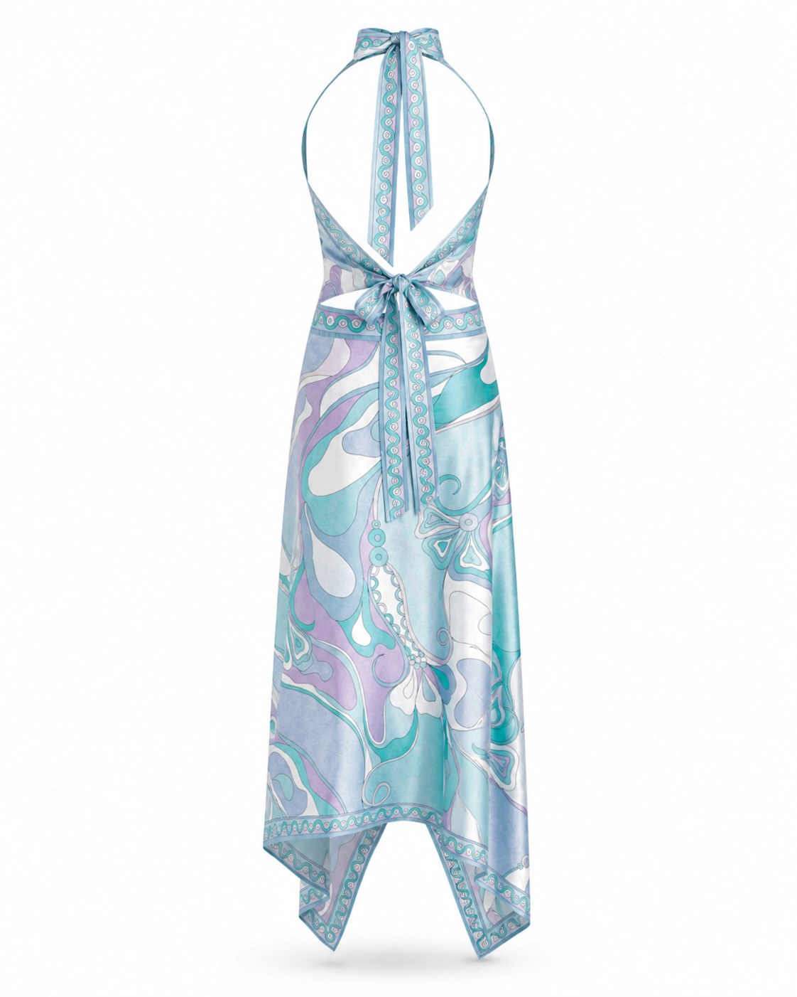 Mandelieu Swirl Halter Maxi Dress