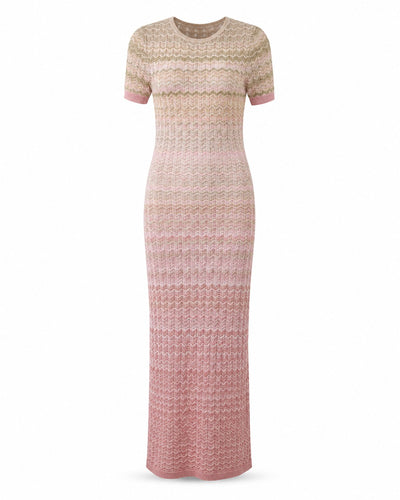 Robe Longue en Maille Coaraze à Effet Ombré
