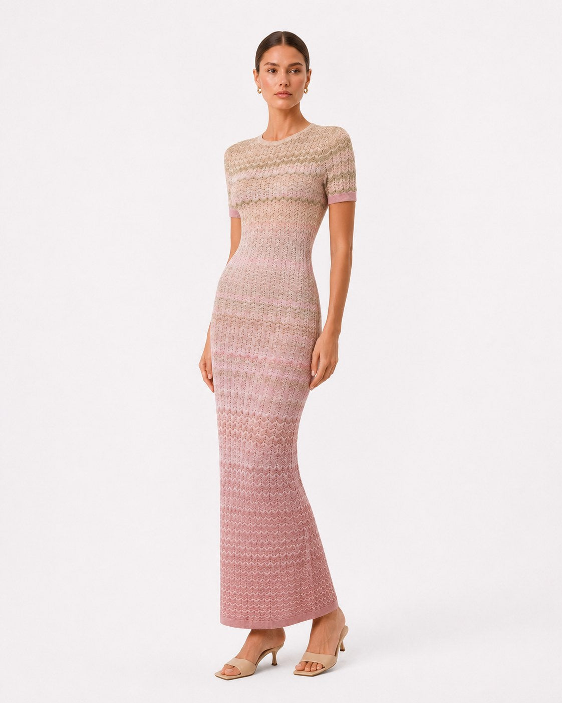 Coaraze Strick-Maxikleid mit Ombré-Effekt