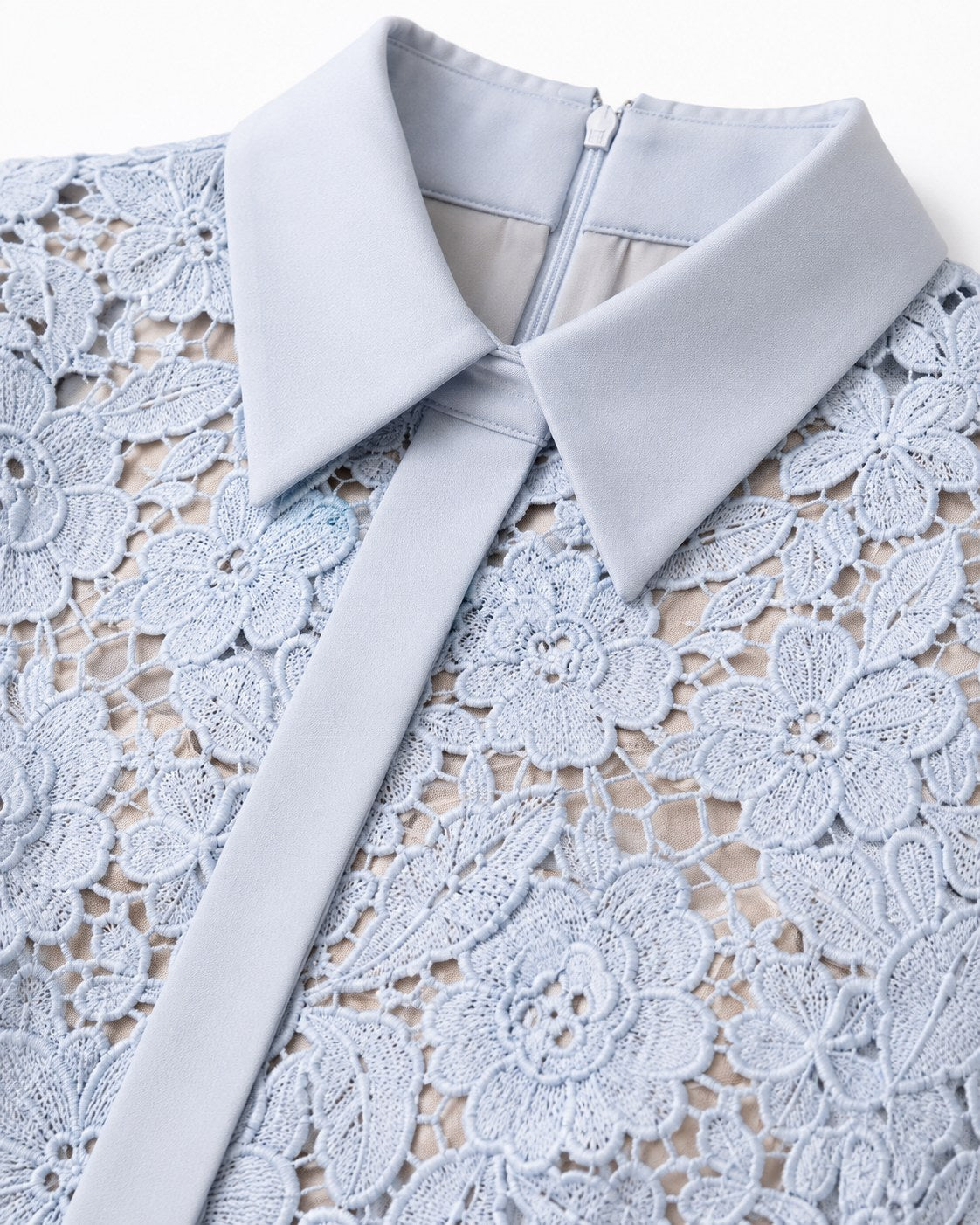 Gorbio Spitzen-Midikleid mit Fischschwanzsaum
