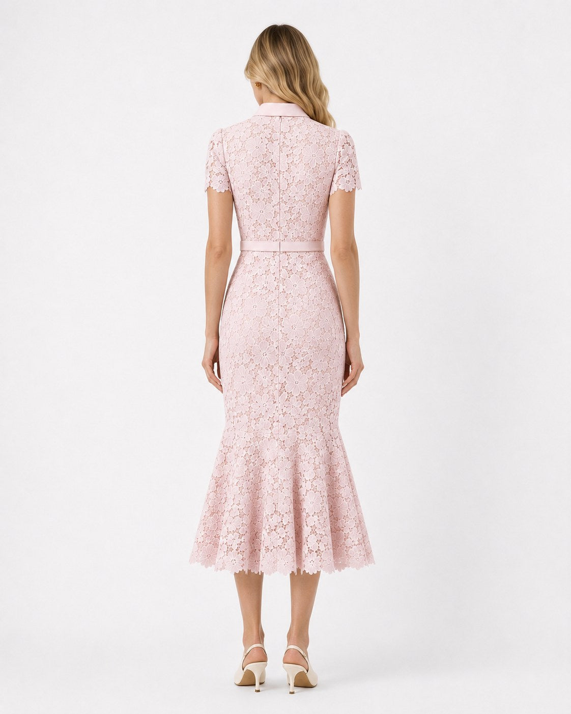 Sospel Spitzen-Midikleid mit Fischschwanzsaum