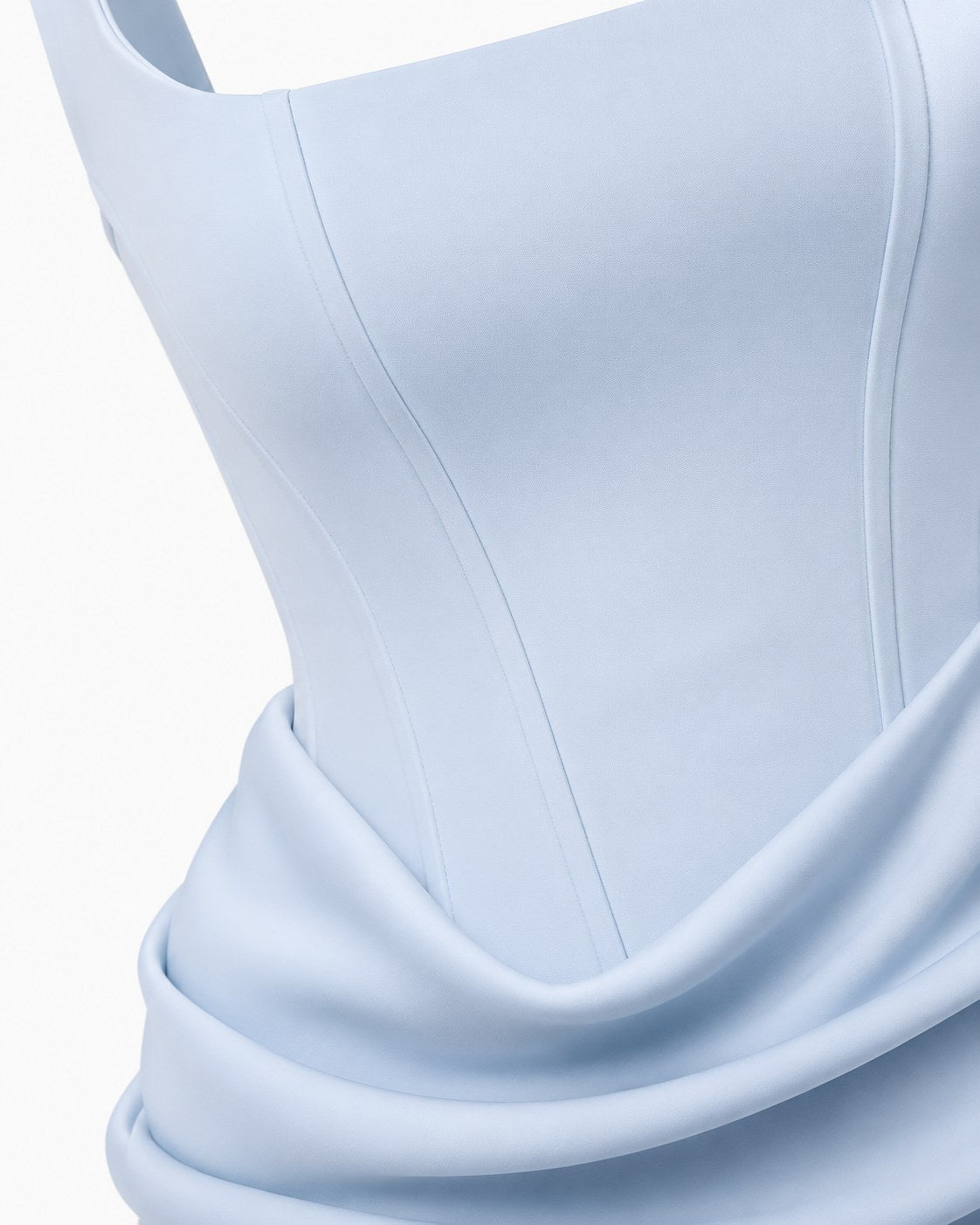 Levens Draped Satin Gown