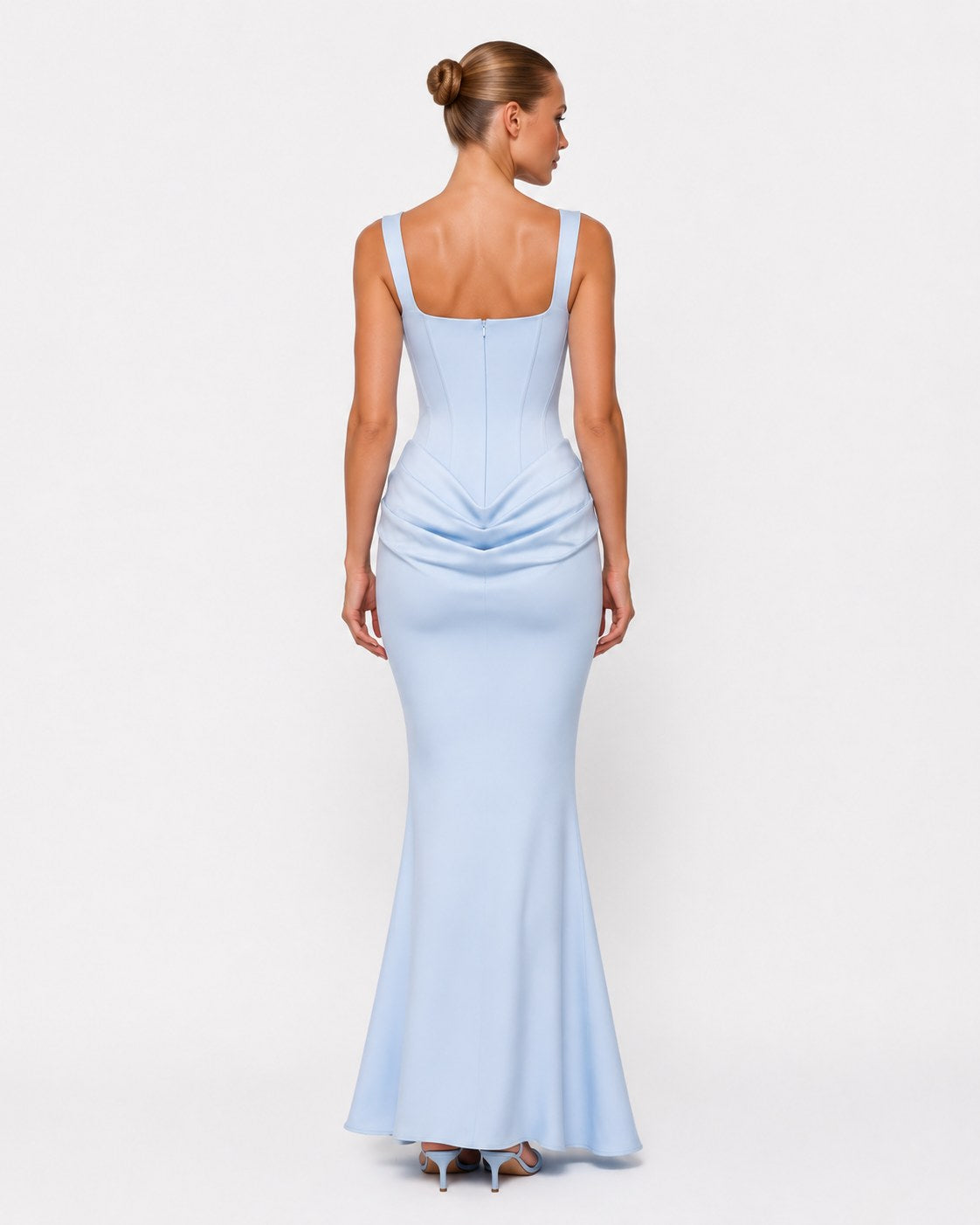 Levens Draped Satin Gown