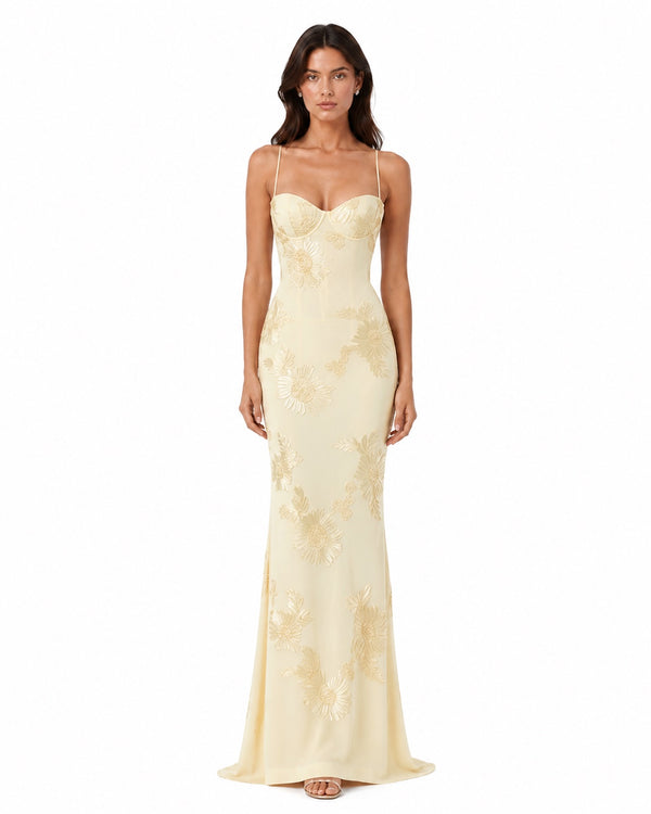 Biot Floral Gown on model