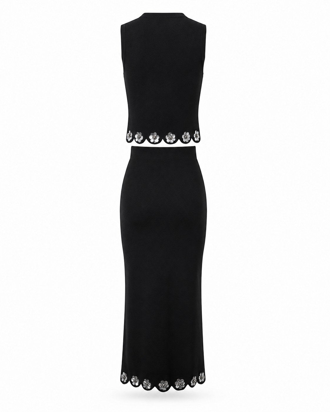 Conjunto de punto Agay con borde festoneado