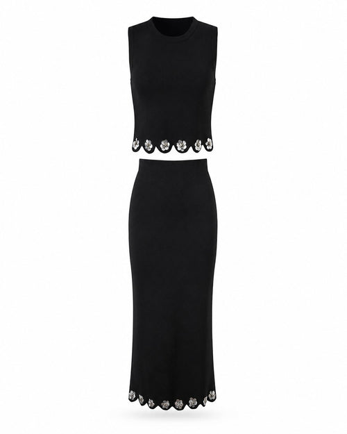 Agay Scalloped Knit Set