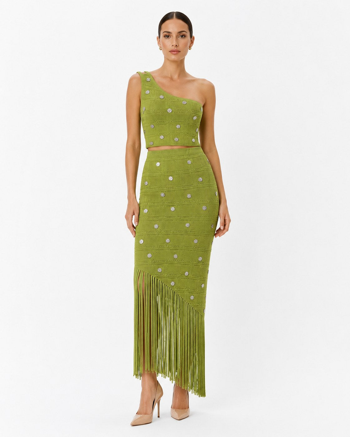 Tahiti Maxikleid mit Fransen