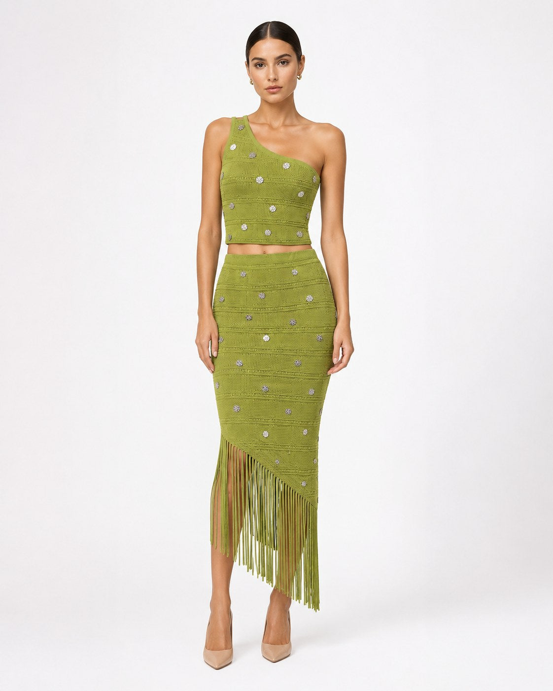 Tahiti Maxikleid mit Fransen