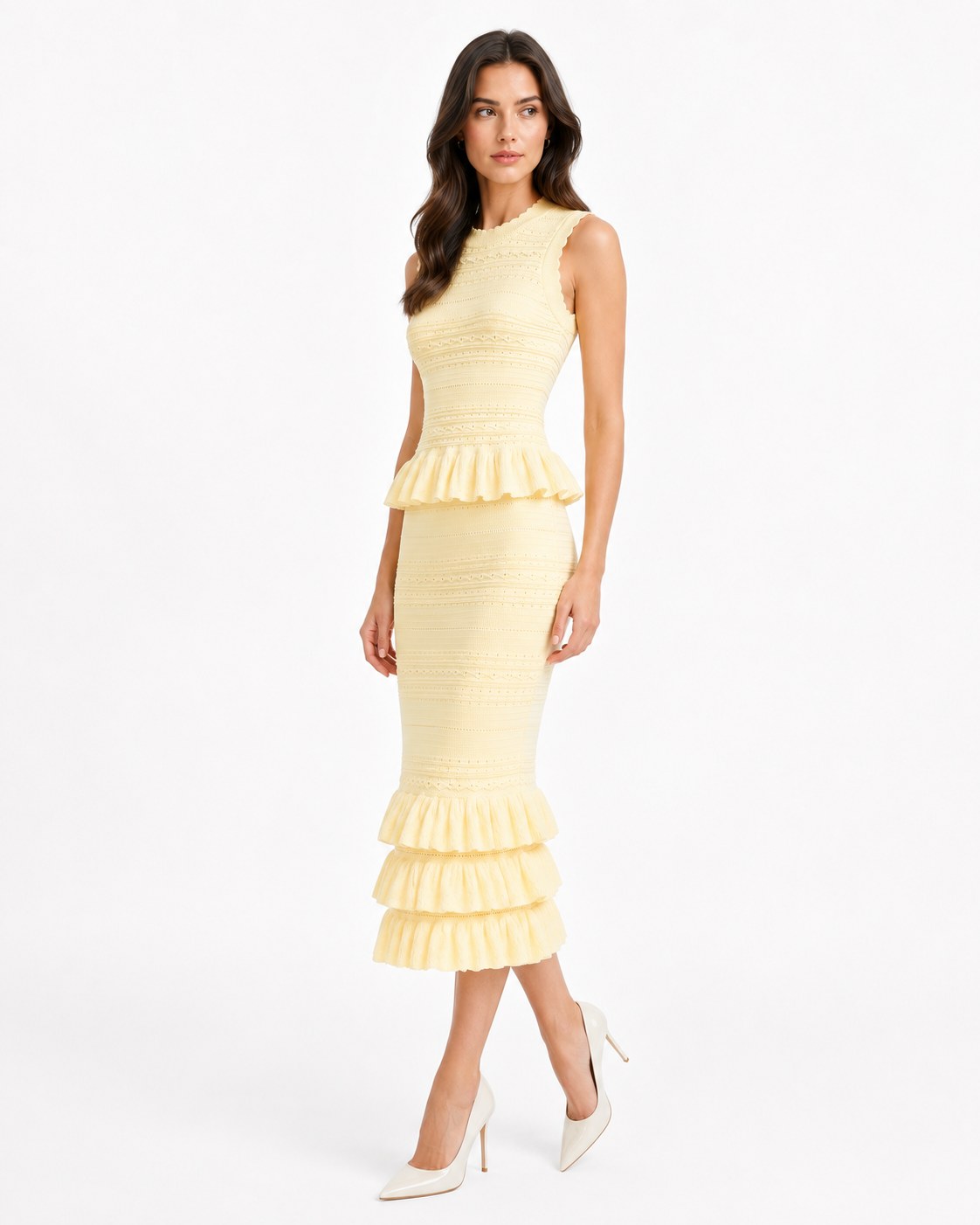 Bormes Pointelle Midi Dress