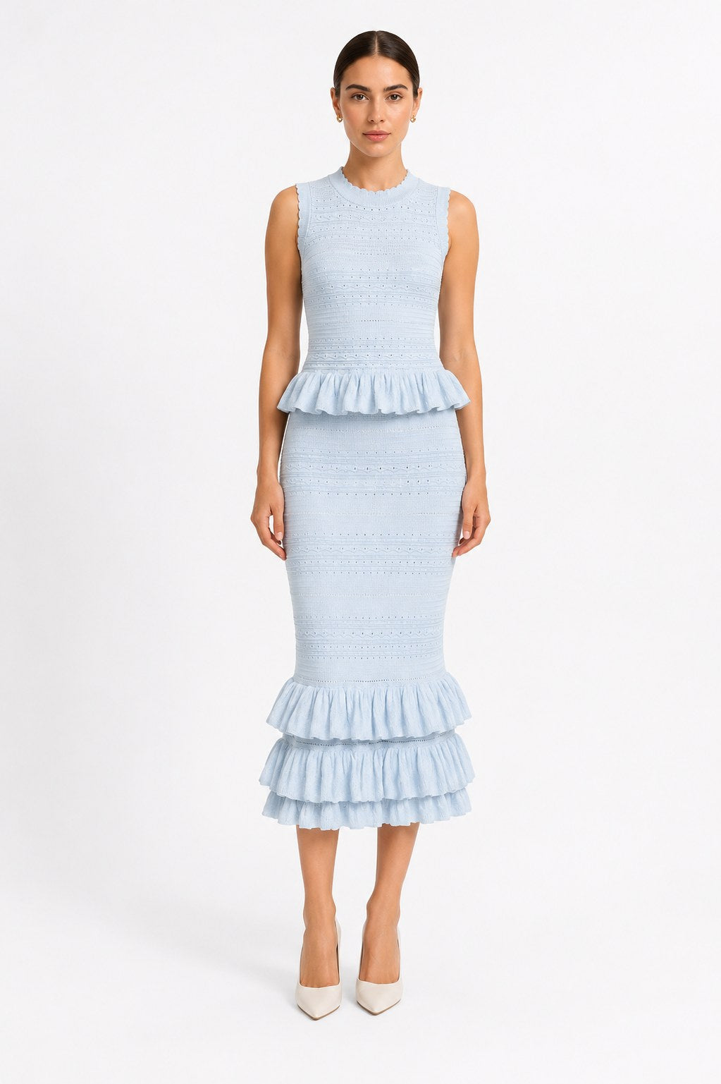 Lavandou Pointelle Midi Dress