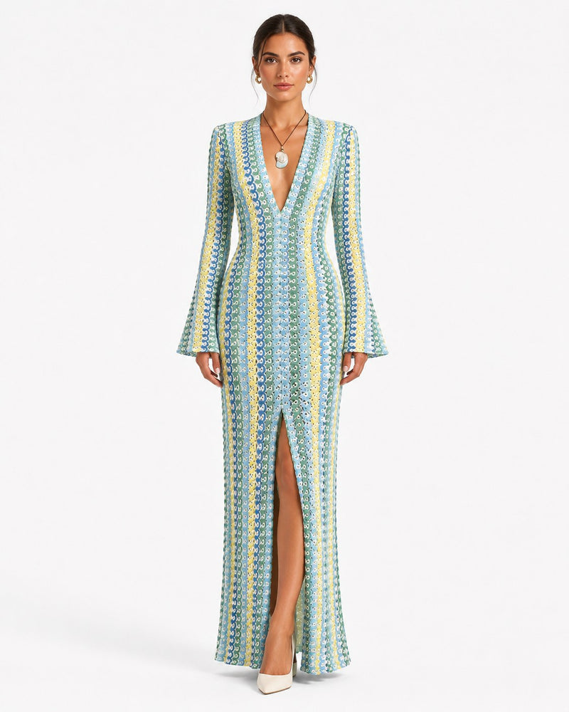 Dramont Crochet Maxi Dress on model