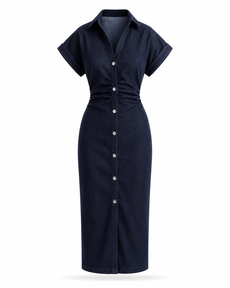 Issambres Chambray Midi Dress