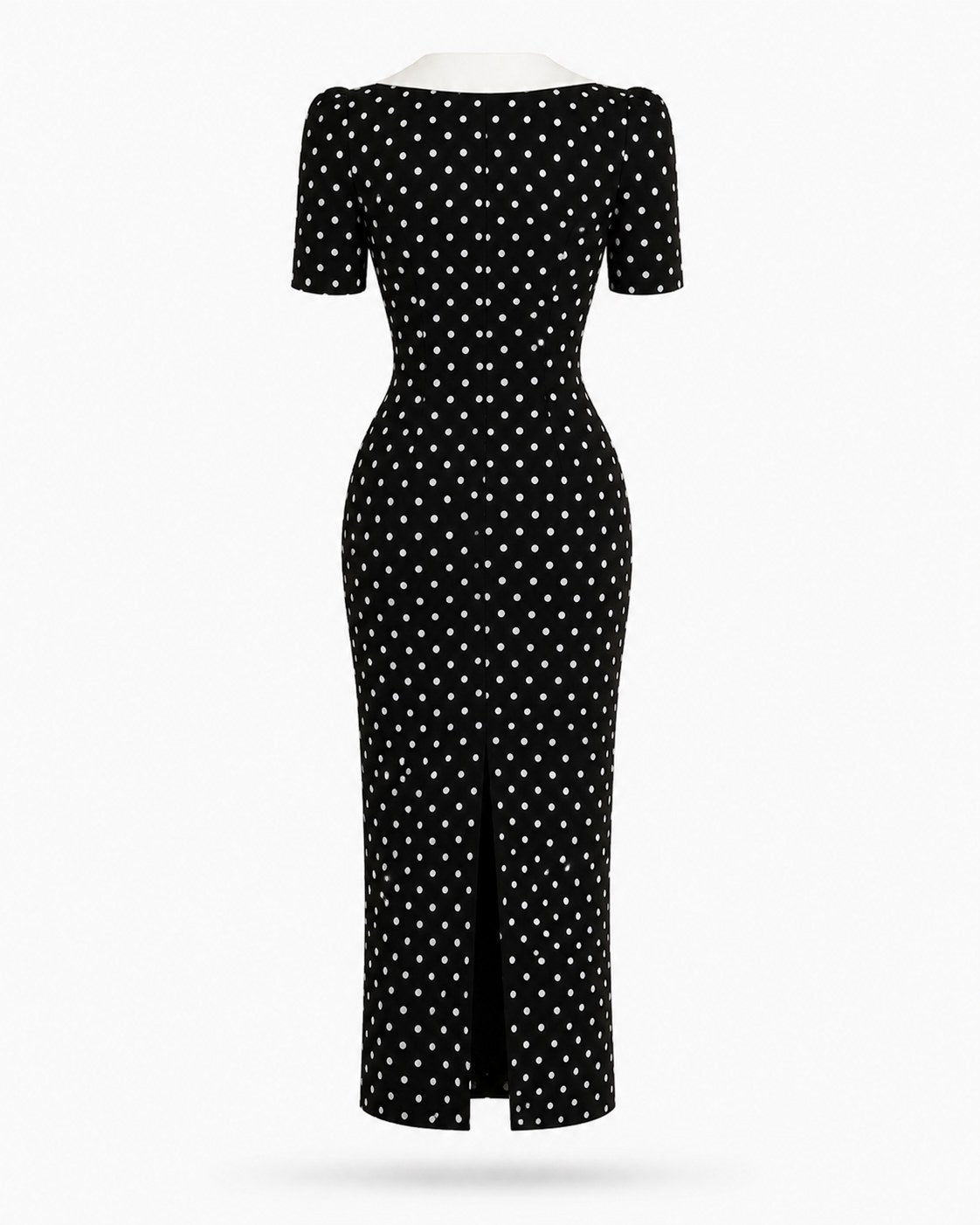 Embiez Gepunktetes Midikleid