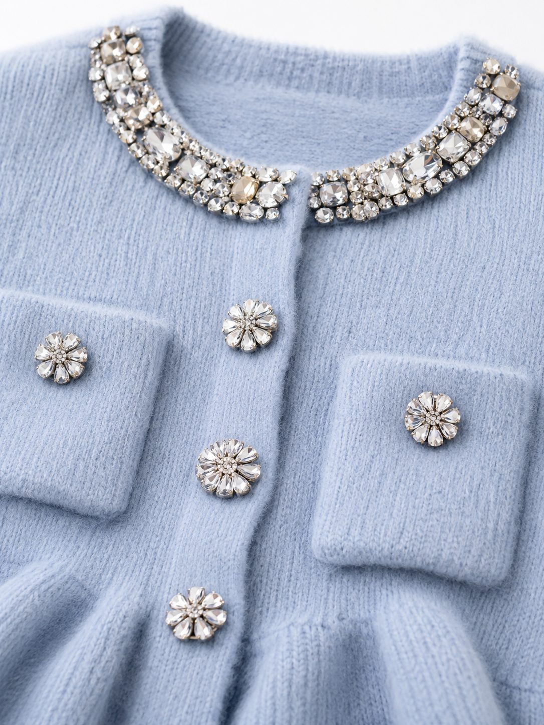 Azure Peplum Midi Dress
