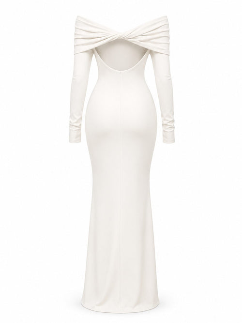 Bardot Off-Shoulder Gown