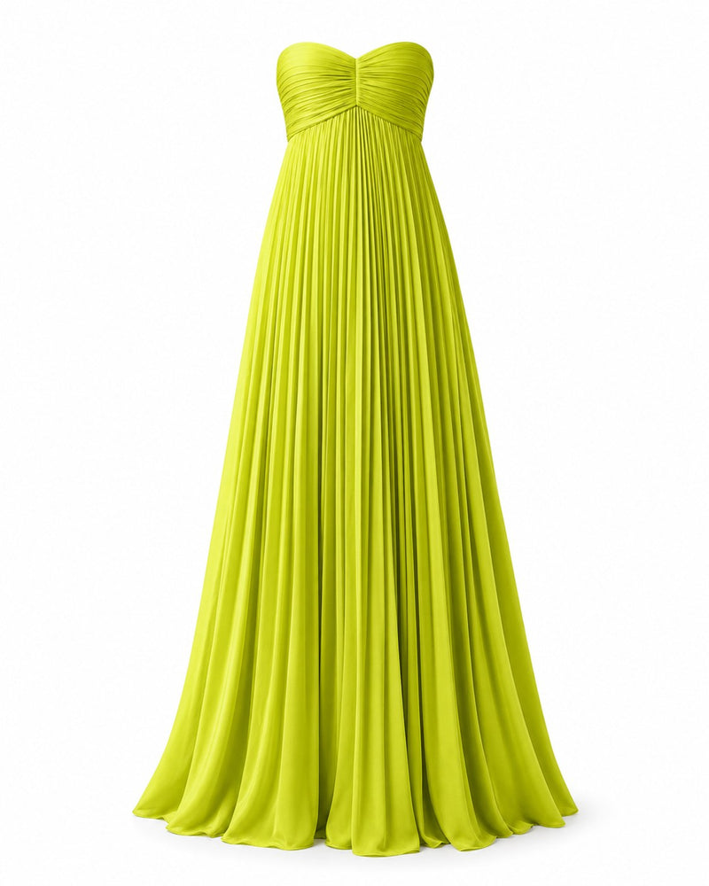 Bauduen Pleated Gown