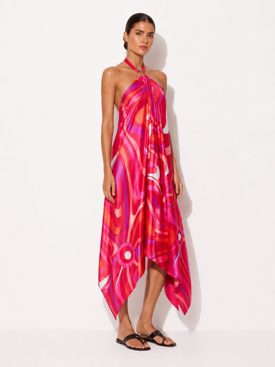 Bougainville Scarf Halter Dress