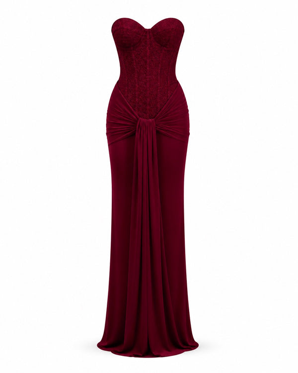 Opio Burgundy Gown