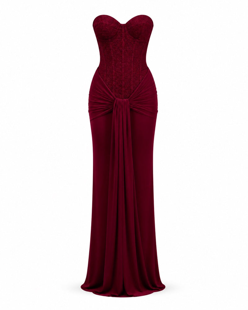 Opio Burgundy Gown