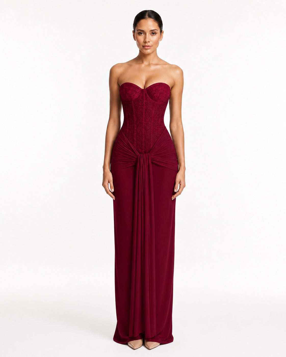 Opio Burgundy Gown
