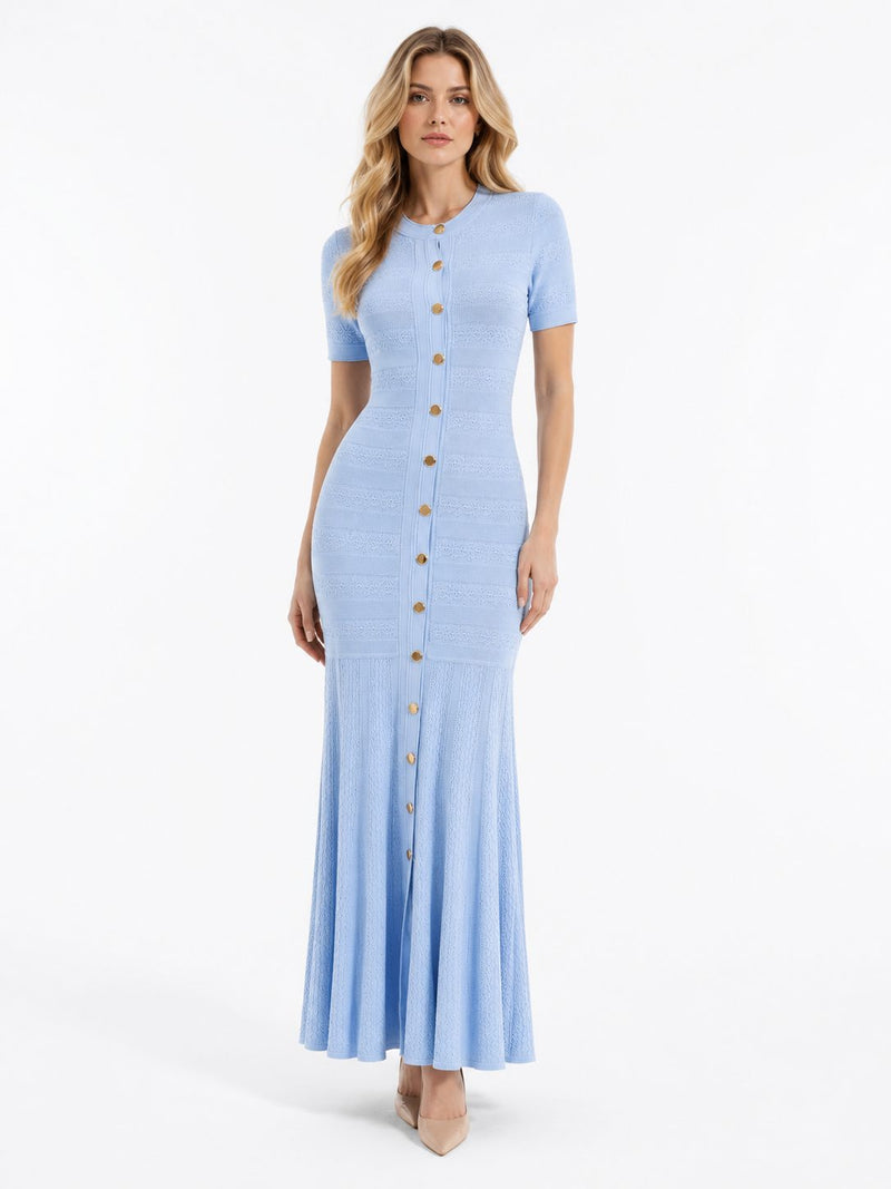 Cap-Ferrat Knit Maxi Dress on model