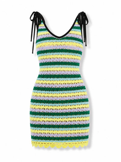 Robe courte en crochet Capri