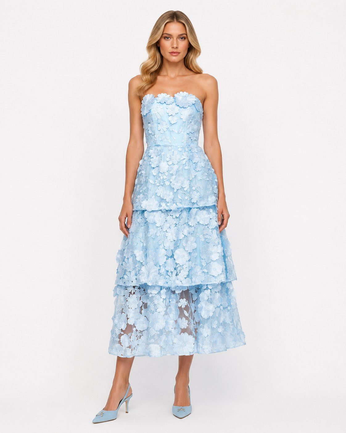 Falicon Vestido Floral por Capas