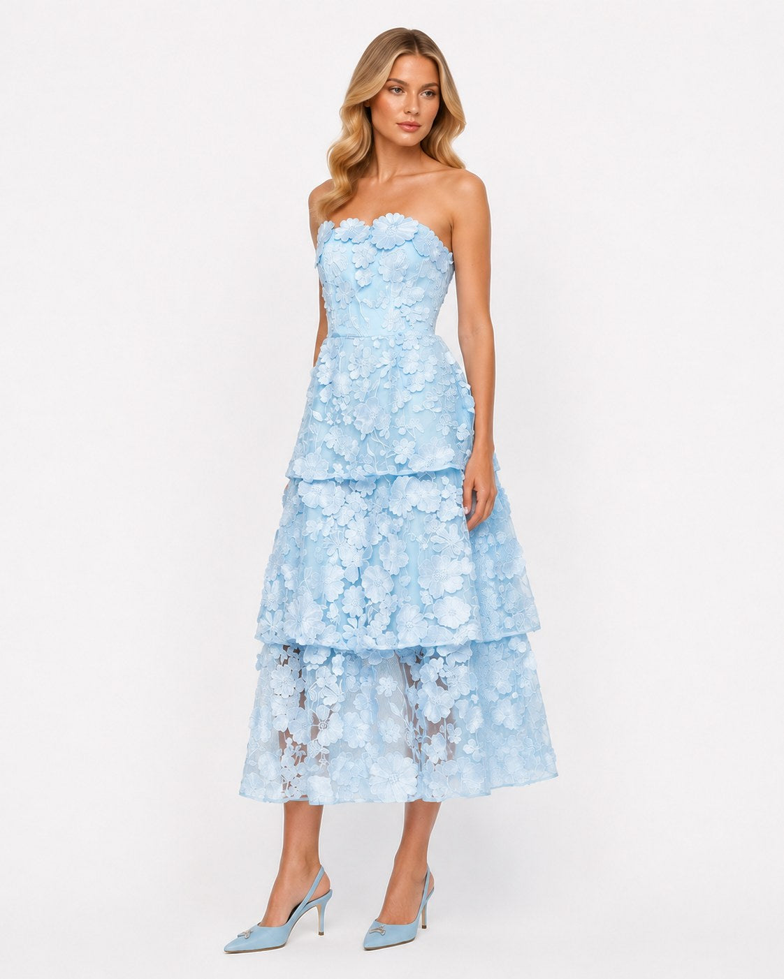 Falicon Vestido Floral por Capas