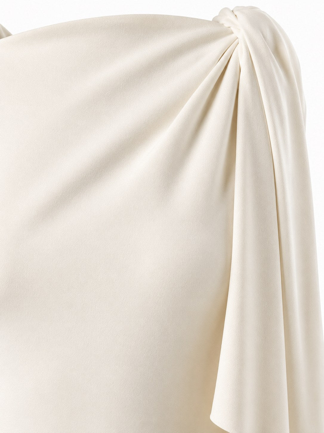 One-Shoulder-Abendkleid Ivoire