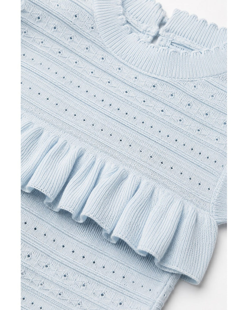 Ensemble en maille pointelle Lavandou on model