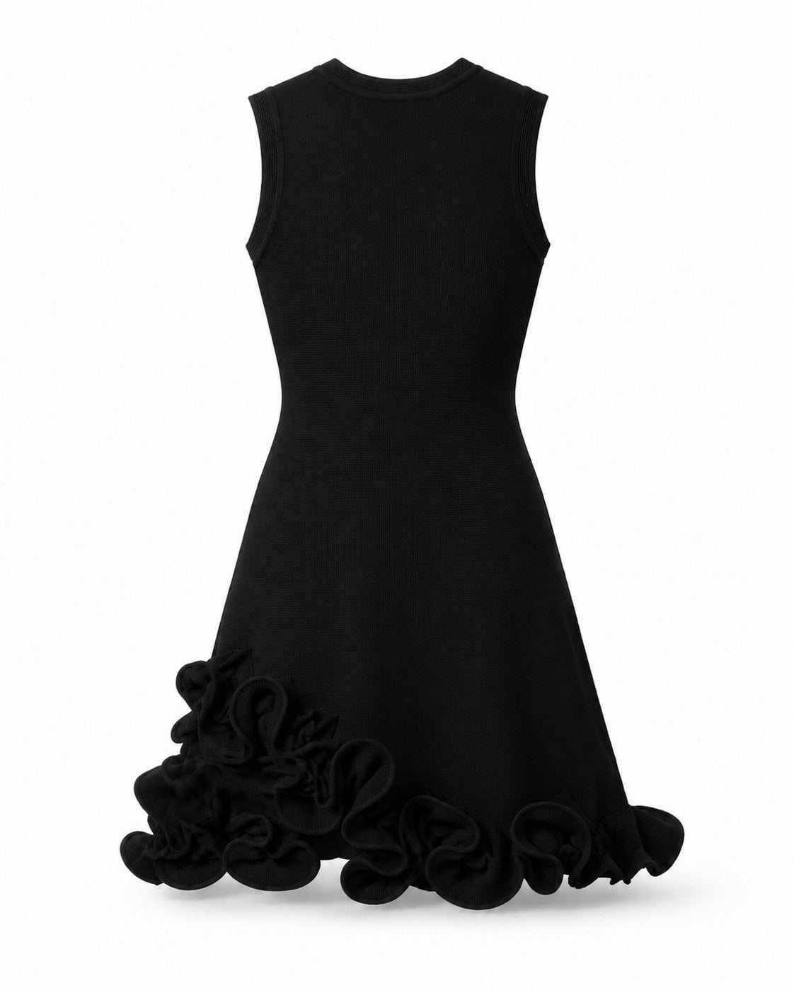 Lorgues Ruffle Knit Mini Dress