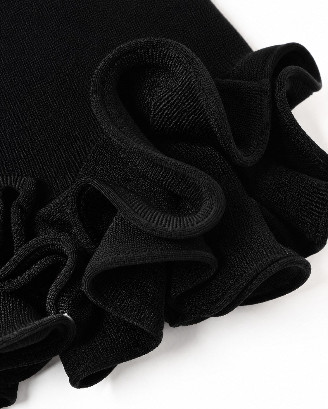 Lorgues Ruffle Knit Mini Dress