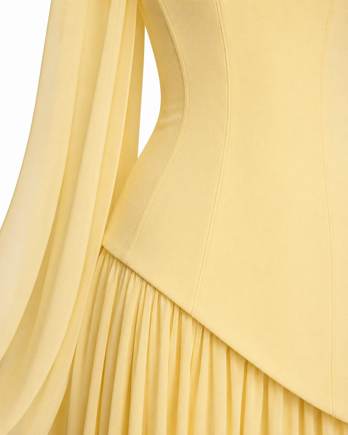 Vestido de gala con capa Mimosa
