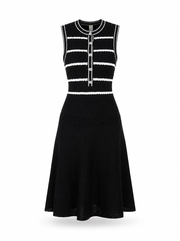 Monaco Striped Midi Dress