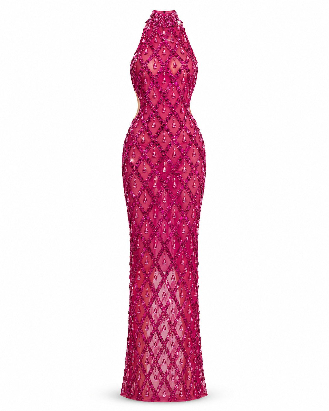 Orchidée Beaded Halter Gown