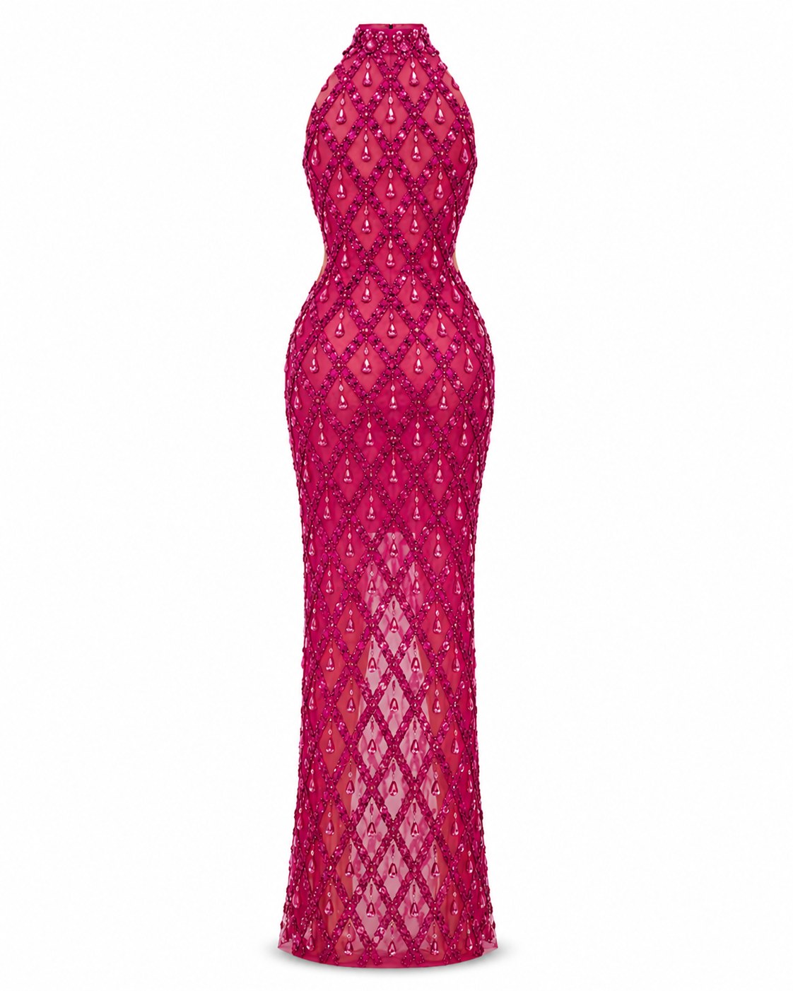 Orchidée Beaded Halter Gown