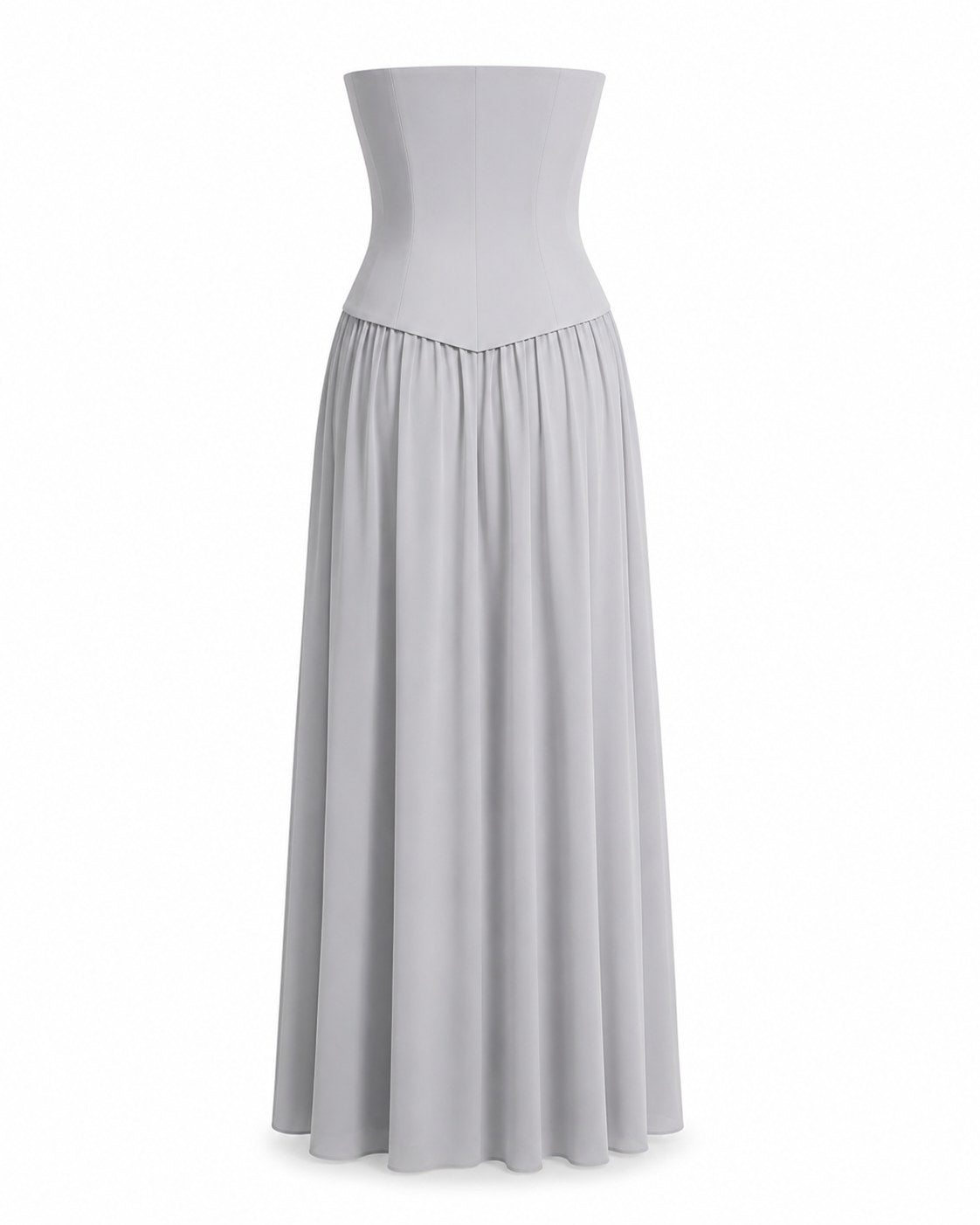 Plissee-Abendkleid Perle