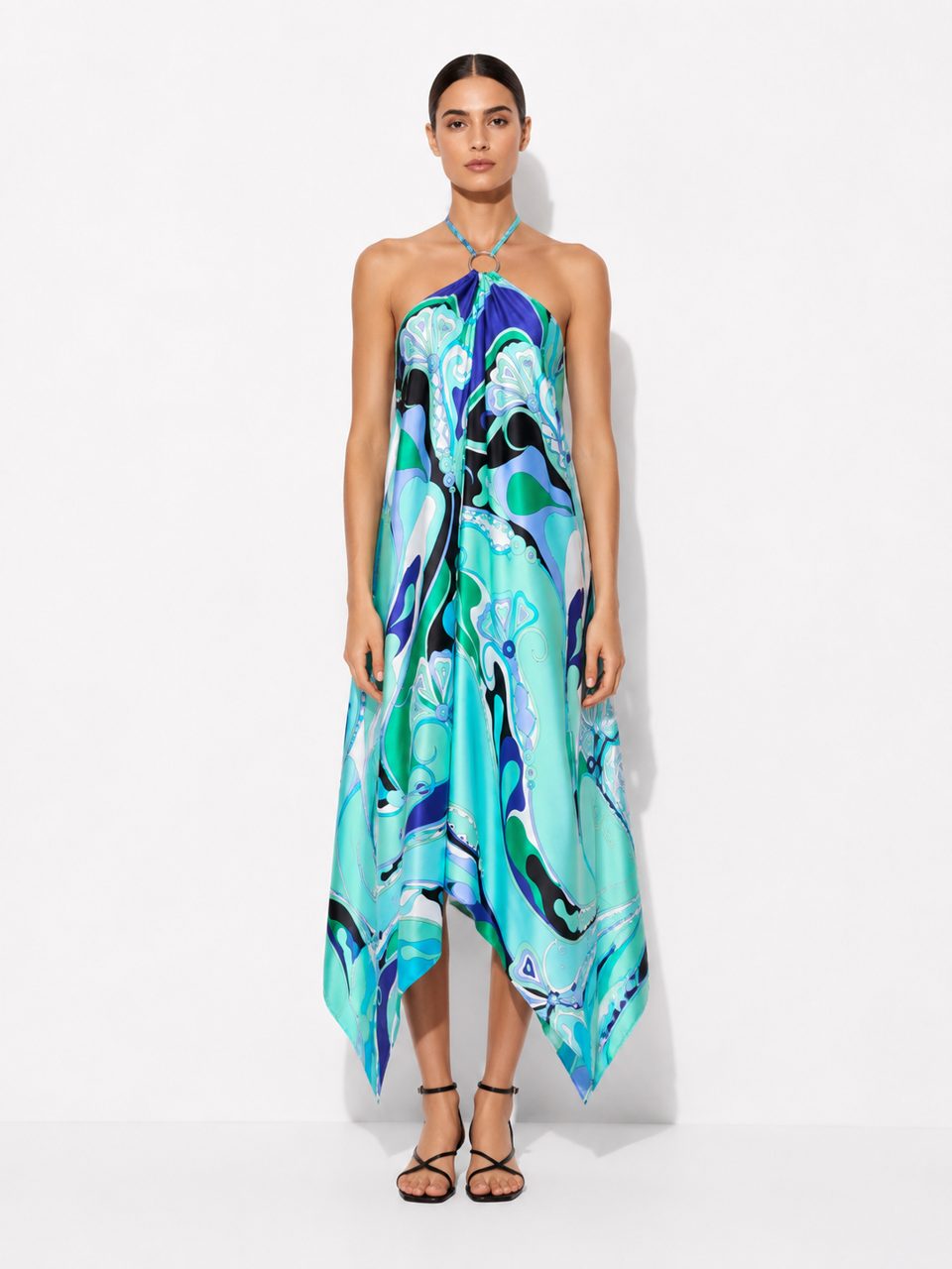Portofino Scarf Halter Dress