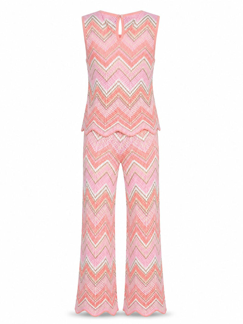 Ramatuelle Chevron Knit Set on model