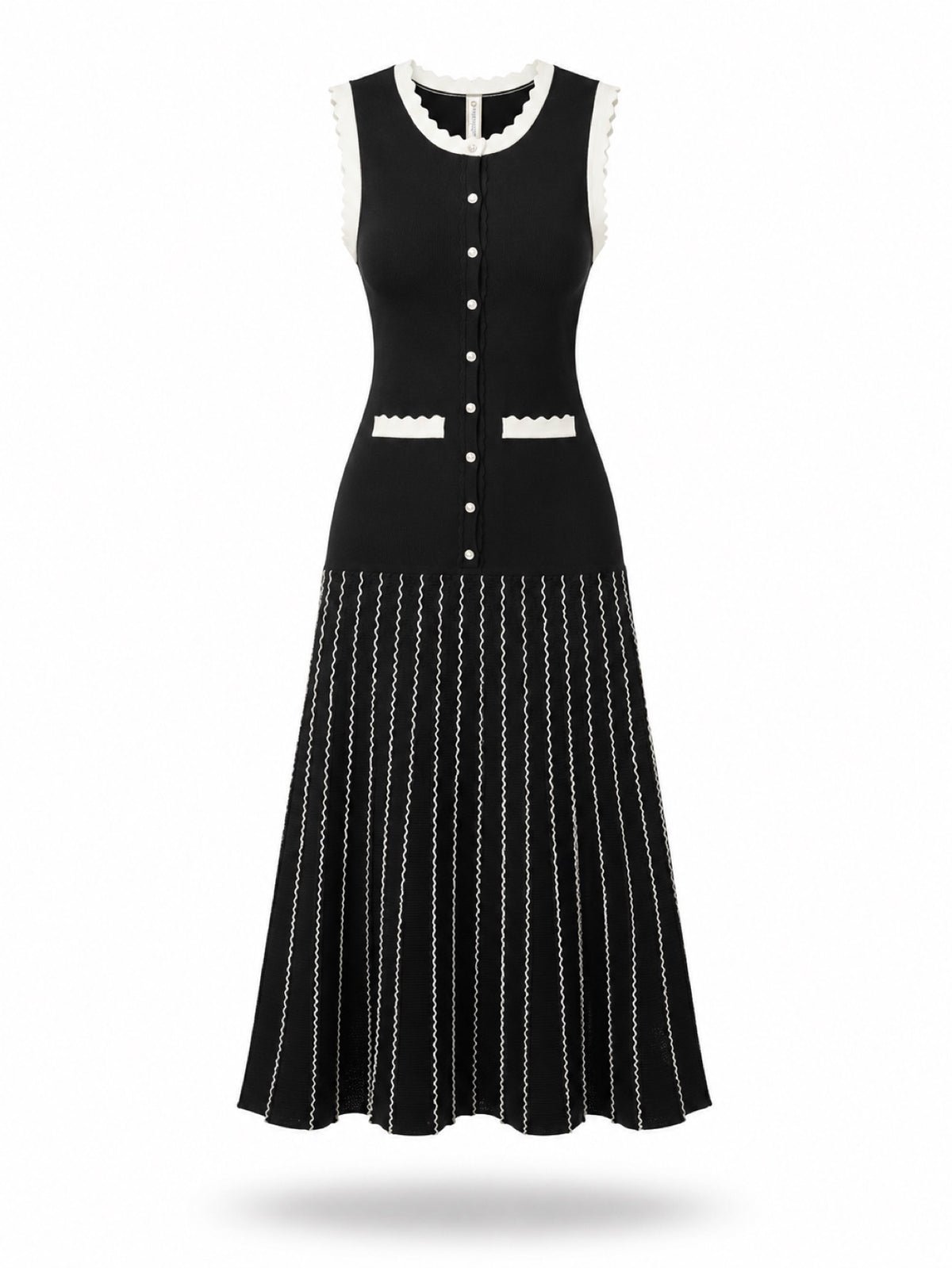 Riviera Pleated Midi Dress