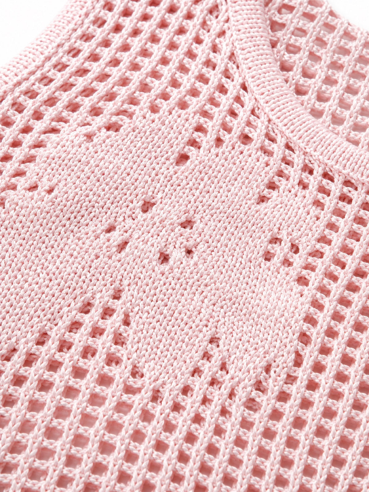 Rosé Crochet Midi Dress